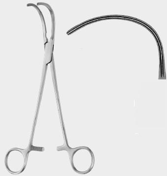 Судинний зажим ГЛОВЕР (GLOVER), 22 см (сm), сильно вигнутий. Бренд: Zepf (Зепф).